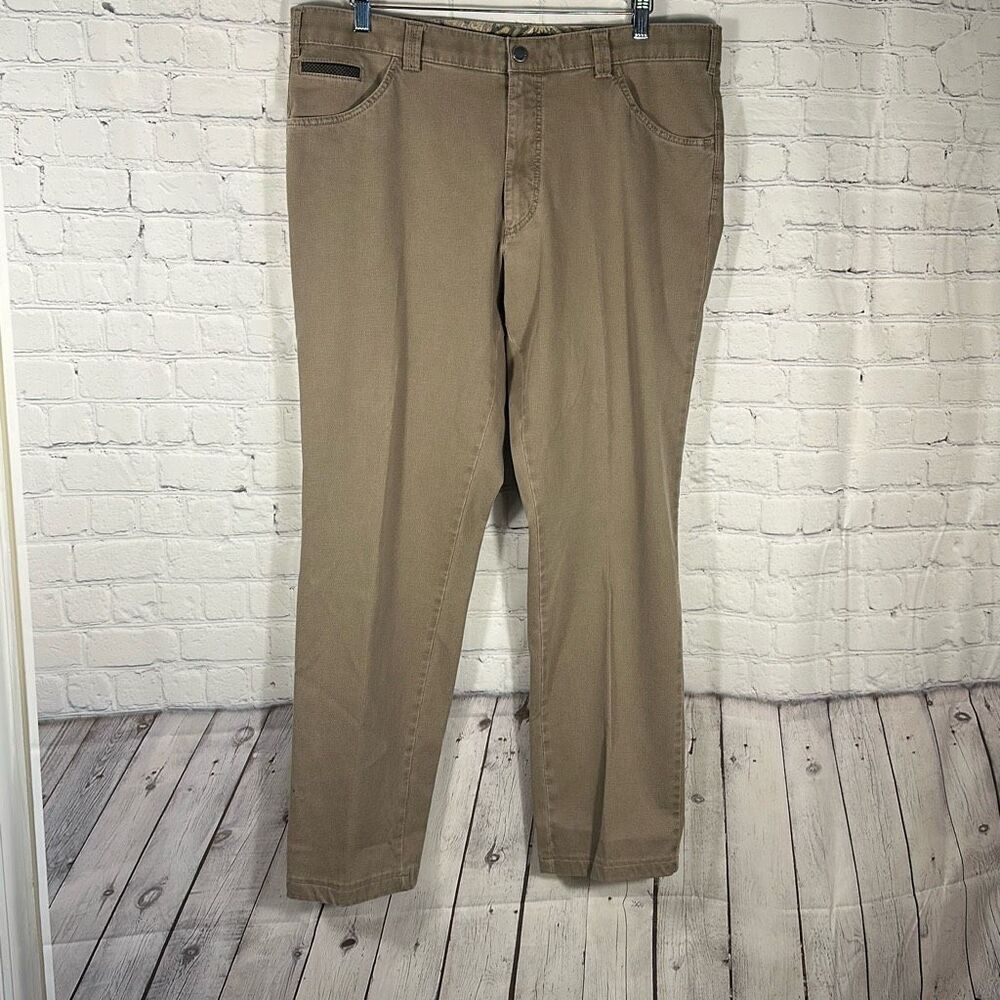 GR:56 Meyer Mens‎ Pants Dublin Modern Comfort Chino Trousers Khaki Size US 34